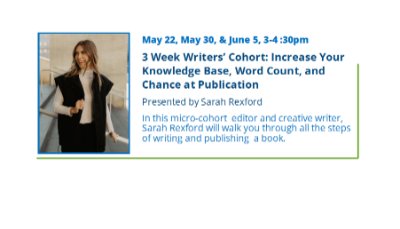 3 Week Writers' Cohort Flyer